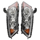 Set Of 2 Headlights Assembly For 2008-2012 Accord Black Clear Left Right
