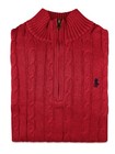 Polo Ralph Lauren Men s Premium 100  Cotton Cable-knit Quarter-zip Sweater