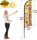Local Honey Feather Flag 8ft With Pole Ground Stake Swooper Banner Sign