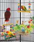 Bird Hammock Toys Parakeet Perches Swing  3in1 Detachable Parrot Cage 