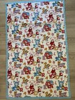 Vintage Baby Crib Quilt Blanket Letters Animals Dogs Cats Rabbits  52  X 68 