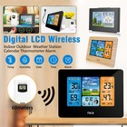Digital Lcd Indoor   Outdoor Weather Station Clock Calendar Thermometer Wireless