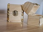 2 Pcs Compact Wood Casket  3x2x3 5in