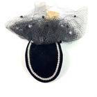 Vintage Betmar Womens Fascinator Hat Veil Derby Black Tea Party Deadstock New