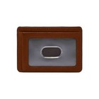 Fossil - Men s Everett Leather Slim Minimalist Card Case  Front Pocket  Brown