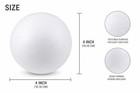 Set Of 3 Foam Balls 4 Inch White Styrofoam Craft Balls Floral Arrangement Suppli