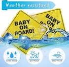 Baby On Board Car Warning Signs  2 Pcs 5 x5  Safety Car Sign With Double Style-d