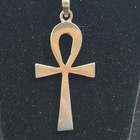 Vintage Egyptian 900 Silver Ankh Pendant Necklace 18  Sterling Box Chain 7 9g