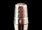 Vintage Sterling Silver Thimble  Floral