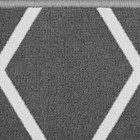Skid-resistant Carpet Runner Hall Area Rug Diamond Trellis Lattice Misty Gray