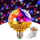 1x E27 Rgb Crystal Ball Auto Rotating Led Stage Light Bulb Disco Party Bulb Lamp