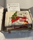 A Kitty For Christmas Quilt Kit Panel 8 Fat Quarters  Christmas Box  New In Box 