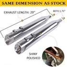 Slip On Mufflers For Harley Davidson Tri Glide Trike Models  Deeper Tone Chrome