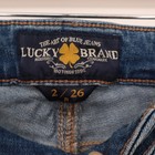 Lucky Brand Jeans Womens 2 26 Blue Denim Cotton Stretch Distressed Skinny Leg