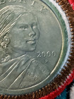 2000  p   1 Sacagawea Dollar Coin Rare Find Limited Treasures Coin Bear  Nwt