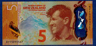 New Zealand  5   2015  P-191 Unc Polymer - Sir Edmund   Yellow-eyed Penguin