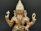 Vintage Lord Ganesha 11 5    Metal Hindu Elephant Deity Statue  Heavy 5 Pounds
