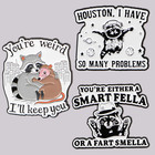Cute Raccoon Enamel Pin Cartoon Opossum Brooch Pines Lapel Pins Badge On