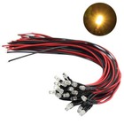 20pcs Pre-wired Resistor 26awg 20cm Wire Warm White 3mm Led Light Lamps 12v