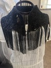 Victorian Antique Beaded Mourning Collar Top For Restoration Or Parts