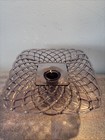 Vintage Le Smith Glass Lavender Trellis 8    Cake Stand No Box Purple