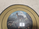 Anitque Vintage Chimney Flue Stove Pipe Vent 9 1 2  Cover Glass Plate  Pronghorn