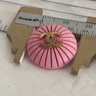 2 Auth Vtg Chanel Boutique Jacket Suit Blazer Pink Button 3d Gold Cc Logo  20 mm