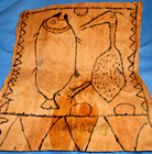 Vintage 1930s Tapas Cloth Handmade From Tree Bark Solomon Islands 24 X 21 Inch