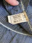Vintage 40s Pleated Railroad Conductor Shop Cap Hickory Stripe Selvedge Indigo 