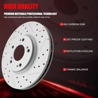 Front Rear Drilled Rotors Ceramic Brake Pads For Toyota Corolla Matrix Pontiac