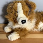 Vintage Justoys Collie Dog 10  Plush Lying Down Sheltie Lassie 1994 Just Toys