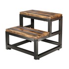 Wooden 2 Step Stool 500 Lbs Small Step Stool Non Slip Feet For Kitchen Bathroom