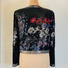 Jack Bryan Neiman Marcus Size 12 Black silver Sequin Jacket Nwot