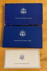 1986 Statue Of Liberty 2-coin Proof Set  silver Dollar   Clad Half Dollar 
