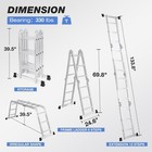 12 5ft Multi-purpose Folding Ladder 7 In 1 Aluminium Folding Ladder Collapsible