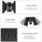 Large Microphone Isolation Shield - Foldable Vocal Booth - Black Reflection