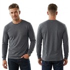 Gildan Long Sleeve Round Neck Plain Cotton  T-shirt  dark Heather 3-pack  Large