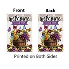 Welcome To Our Home Spring Summer Garden Flag 12x18 Inch Double Sided Barrel 