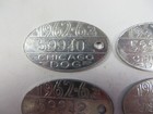 Vtg 1962-63 Lot Dog Tag License Tax Registration Chicago  Illinois Consecutive