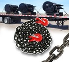 4 Pack G80 Towing Binder Chain W  Grab Hooks 3 8  X 10   7100 Lbs Wll