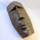 Primitive Hand Carved Wood Face Spirit Tree Sculpture Wall Hanging Artist Signed