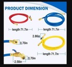 Yellow Jacket 29986 Plus Ii 1 4  Charging Hose Set 72  With Compact Ball Valve  