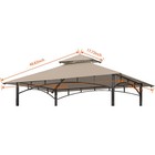 Eurmax 5x8 Grill Gazebo Replacement Canopy Double Tiered Bbq Canopy Roof