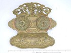 Elaborate  Antiqueart Nouveau Putti Motif Cast Metal Bronze Inkwell Inkstand