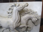 Design Toscano White 3-d Wall Scupture Dancing Horses 18  By 12 