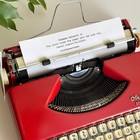 Olympia Splendid 33 Typewriter   1960s Germany   Red   Maintained   Ups Express