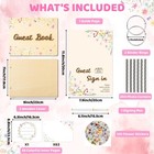 Wood Wedding Guest Book 171pcs Wooden 3d Watercolor Yellow White Keepsake Decor