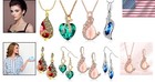 Charming 4-piece Jewelry Set  Heart Jewelry   Earrings For Special Occasions
