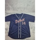 Movie Billy Chapel 14 For Love Of The Game Jersey Navy Blue Button Up Mens Xxxl