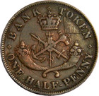 1857 Bank Of Upper Canada One Half Penny Token  02360 